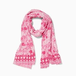 NWT Lilly Pulitzer Resort Scarf Pink Raspberry Rouge Animal Magnetism One Size